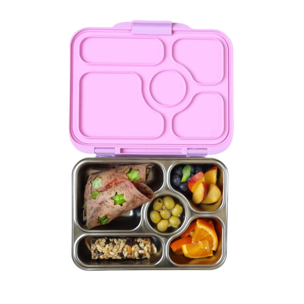 YUMBOX PRESTO stalowy lunchbox, 5 przegródek, Rose Pink Yumbox Lunch Boxes & Totes | TwójLunchBox