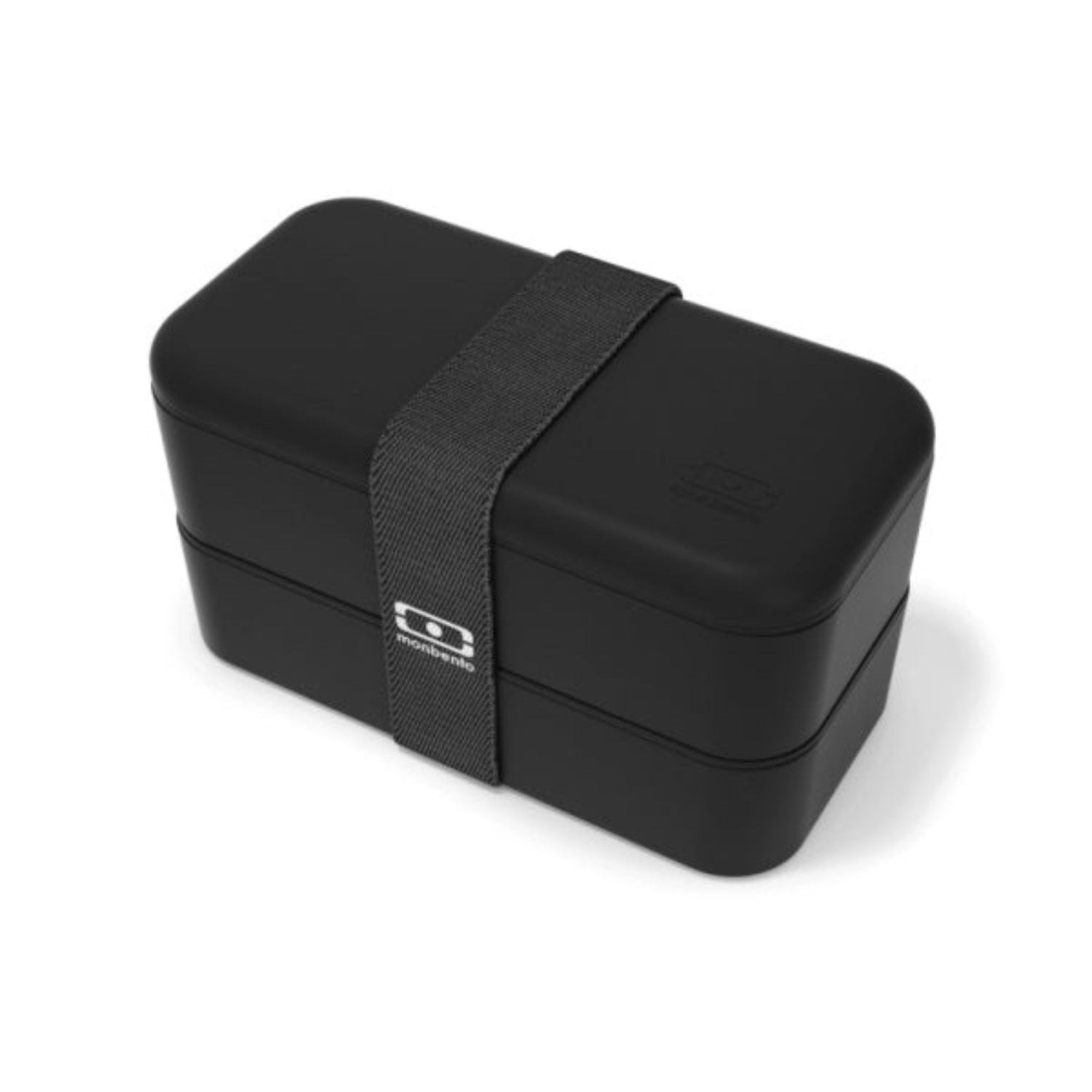 Monbento Original – dwupoziomowy lunchbox z miseczką. Szczelny, BPA free, do mikrofalówki i zmywarki. Stylowy francuski design, wzór: Onyx