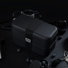  Monbento Original – dwupoziomowy lunchbox z miseczką. Szczelny, BPA free, do mikrofalówki i zmywarki. Stylowy francuski design, wzór: Onyx