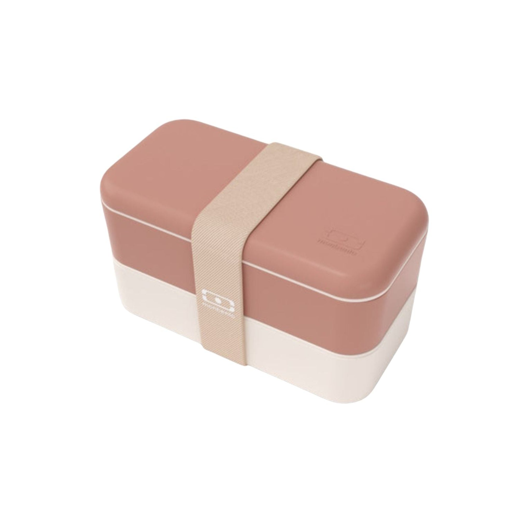 Monbento Original – dwupoziomowy lunchbox z miseczką. Szczelny, BPA free, do mikrofalówki i zmywarki. Stylowy francuski design, wzór: Pink Moka