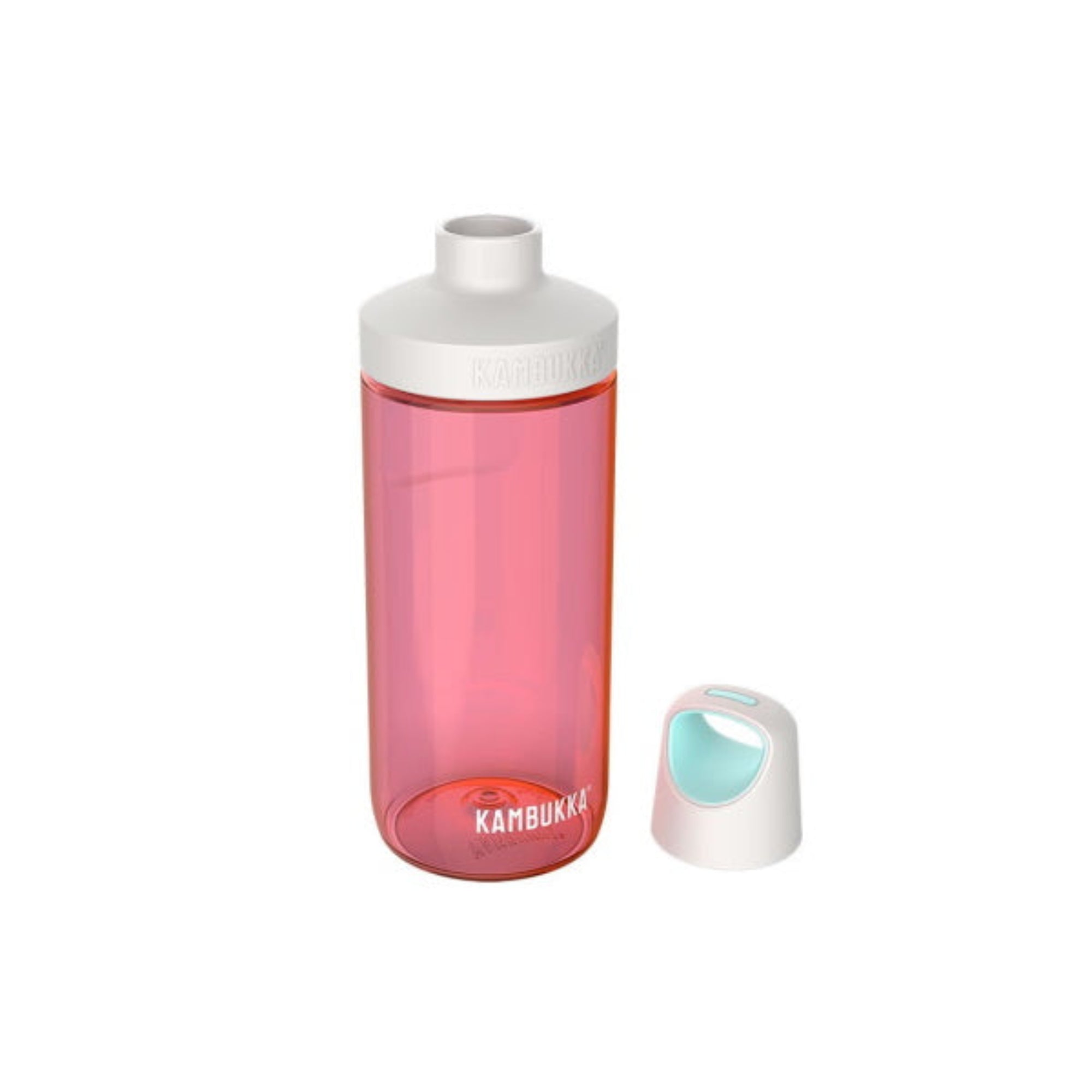 Kambukka Reno Strawberry Ice 500 ml – lekka butelka tritanowa, 100% szczelna, szeroki wlew, uchwyt pętelka, bez BPA, odporna na zapachy i promienie UV, kolor: czerwony