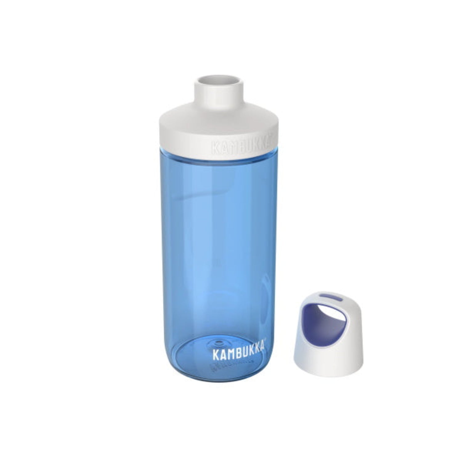 Kambukka Reno Saphire 500 ml – lekka butelka tritanowa, 100% szczelna, szeroki wlew, uchwyt pętelka, bez BPA, odporna na zapachy i promienie UV, kolor: niebieski