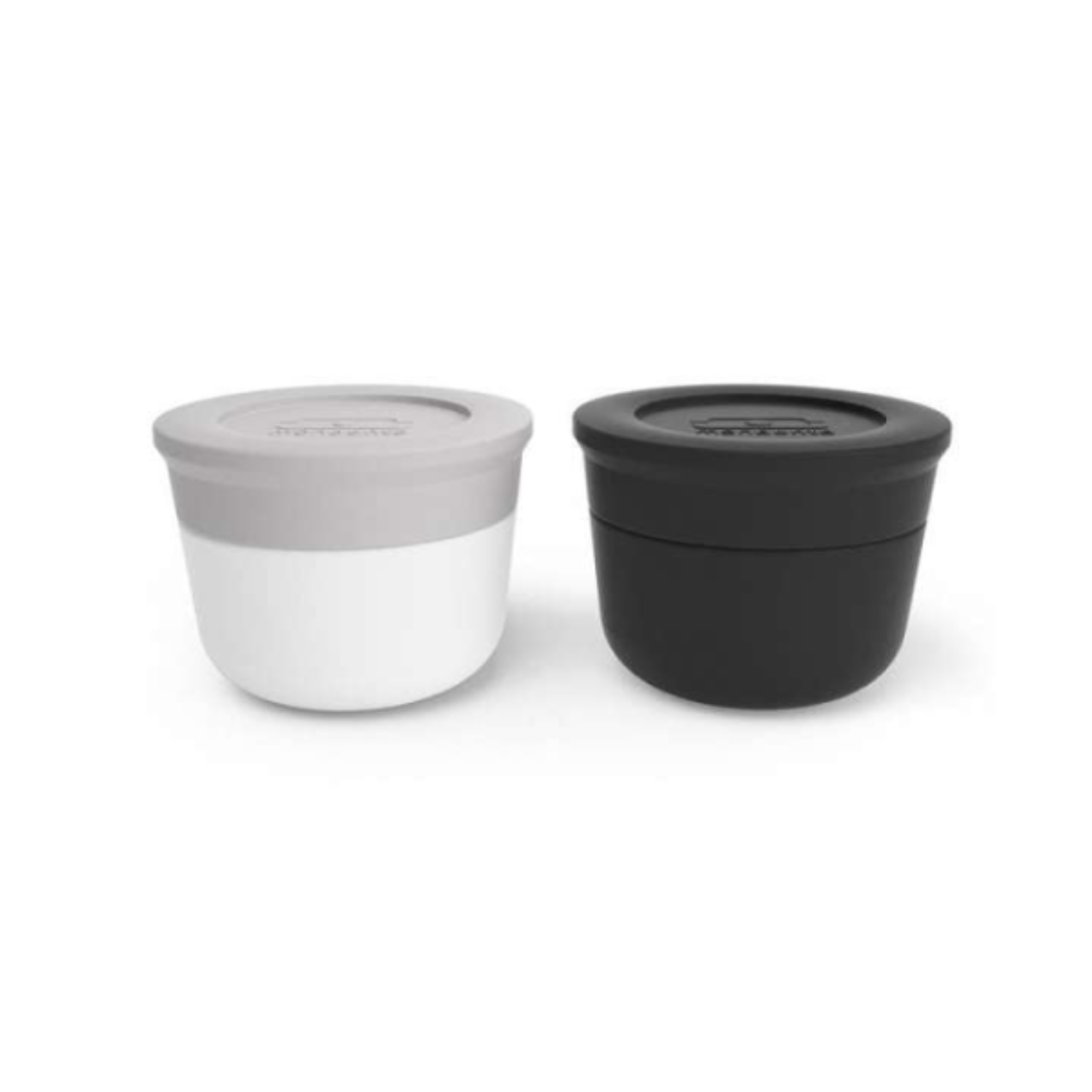 Monbento Temple S Onyx / Coton – zestaw 2 pojemników po 10 ml. Idealne na sosy i dipy, szczelne, kompaktowe, bez BPA, do mikrofalówki i zmywarki