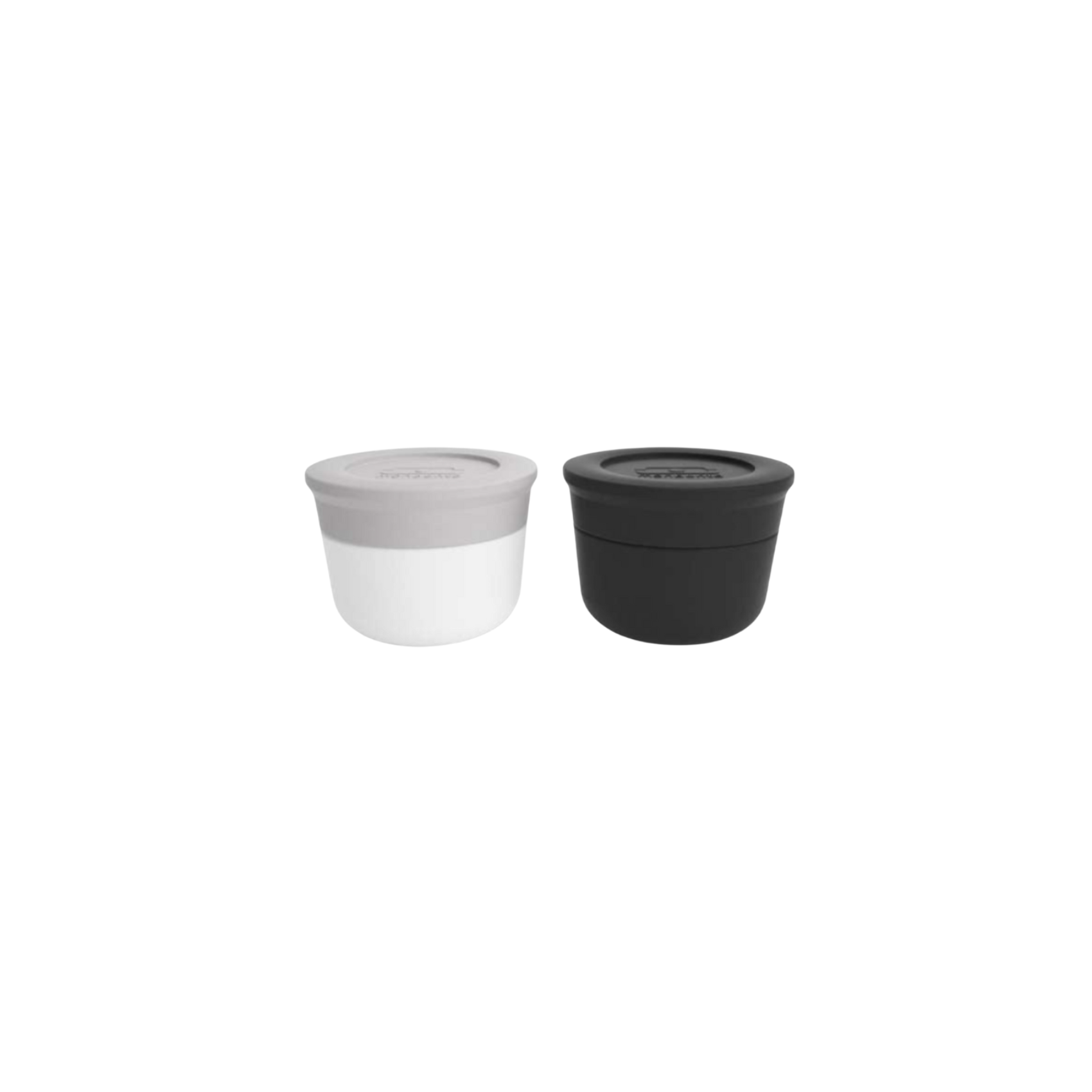 Monbento Temple S Onyx / Coton – zestaw 2 pojemników po 10 ml. Idealne na sosy i dipy, szczelne, kompaktowe, bez BPA, do mikrofalówki i zmywarki