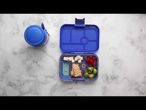 Yumbox Zuppa i Yumbox Classic czyli termos na jedzenie i lunchbox z przegródkami wersja granatowa