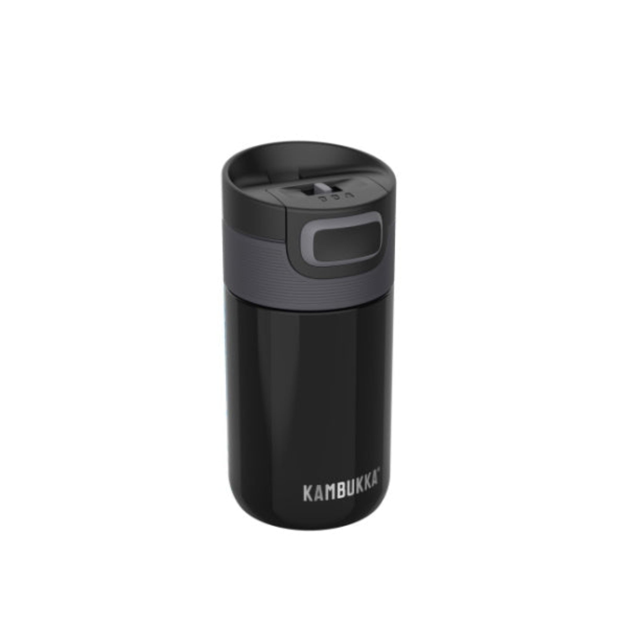Kambukka Etna Pitch Black 300 ml – stalowy kubek termiczny, nakrętka 3w1, szczelny i stylowy, utrzymuje ciepło do 5h