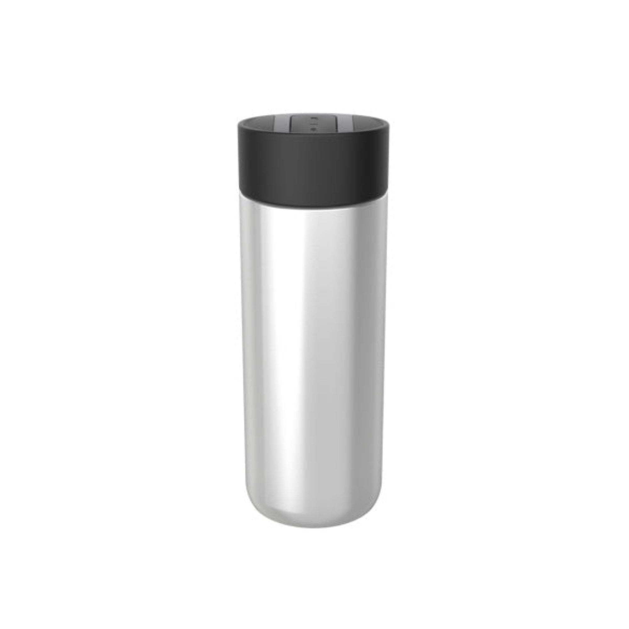 Kambukka Olympus Stainless Steel 500 ml – szczelny srebrny kubek termiczny z silikonową podstawą i izolacją 11h/20h