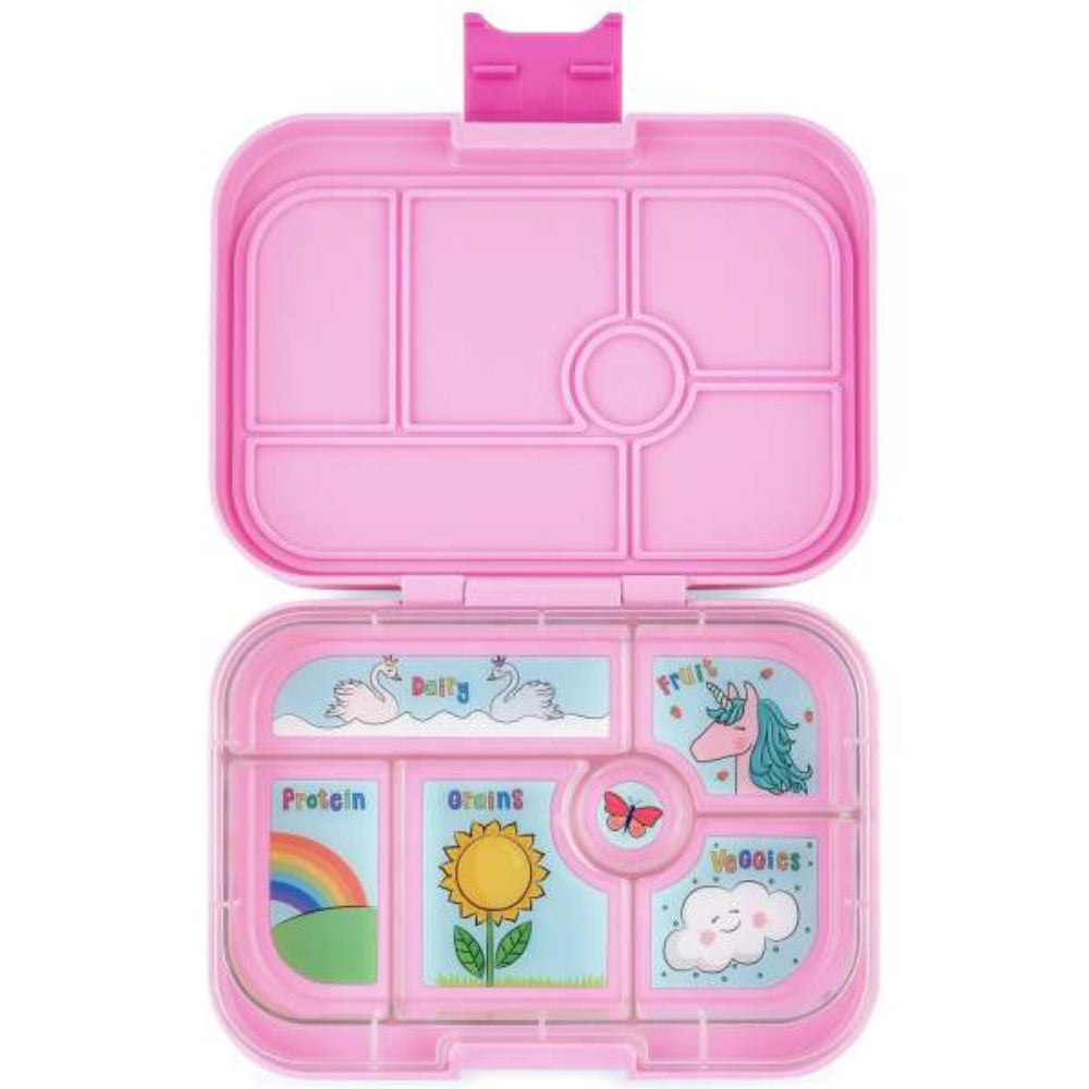 Yumbox Original Power Pink– lunchbox z 6 przegródkami, bezpieczny i idealny na różnorodne i szczelnie zapakowane posiłki, kolor: różowy
