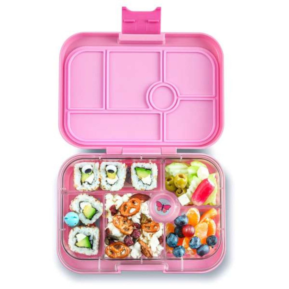 Yumbox Original Power Pink– lunchbox z 6 przegródkami, bezpieczny i idealny na różnorodne i szczelnie zapakowane posiłki, kolor: różowy