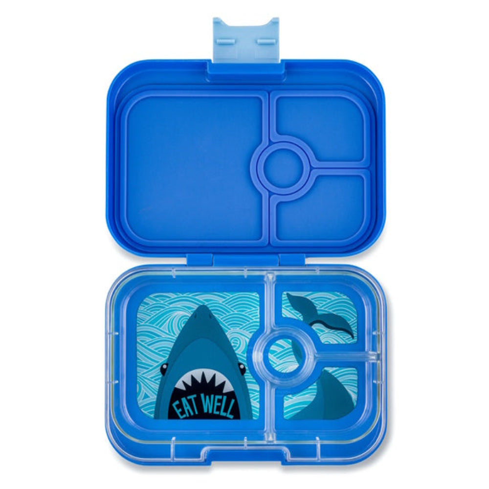 Yumbox Panino śniadaniówka dla dzieci Surf Blue/ Shark– 4 przegródki, szczelna pokrywka, idealny lunchbox do szkoły i przedszkola, kolor: niebieski