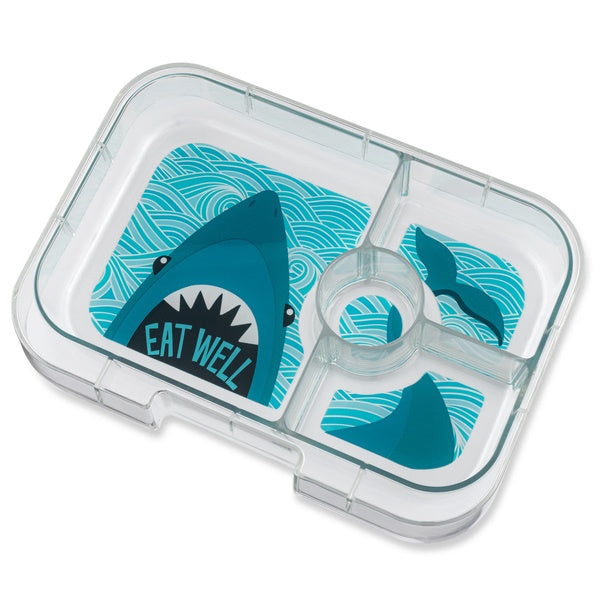 Yumbox Panino śniadaniówka dla dzieci Surf Blue/ Shark– 4 przegródki, szczelna pokrywka, idealny lunchbox do szkoły i przedszkola, kolor: niebieski