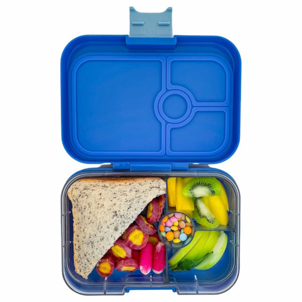 Yumbox Panino śniadaniówka dla dzieci Surf Blue/ Shark– 4 przegródki, szczelna pokrywka, idealny lunchbox do szkoły i przedszkola, kolor: niebieski