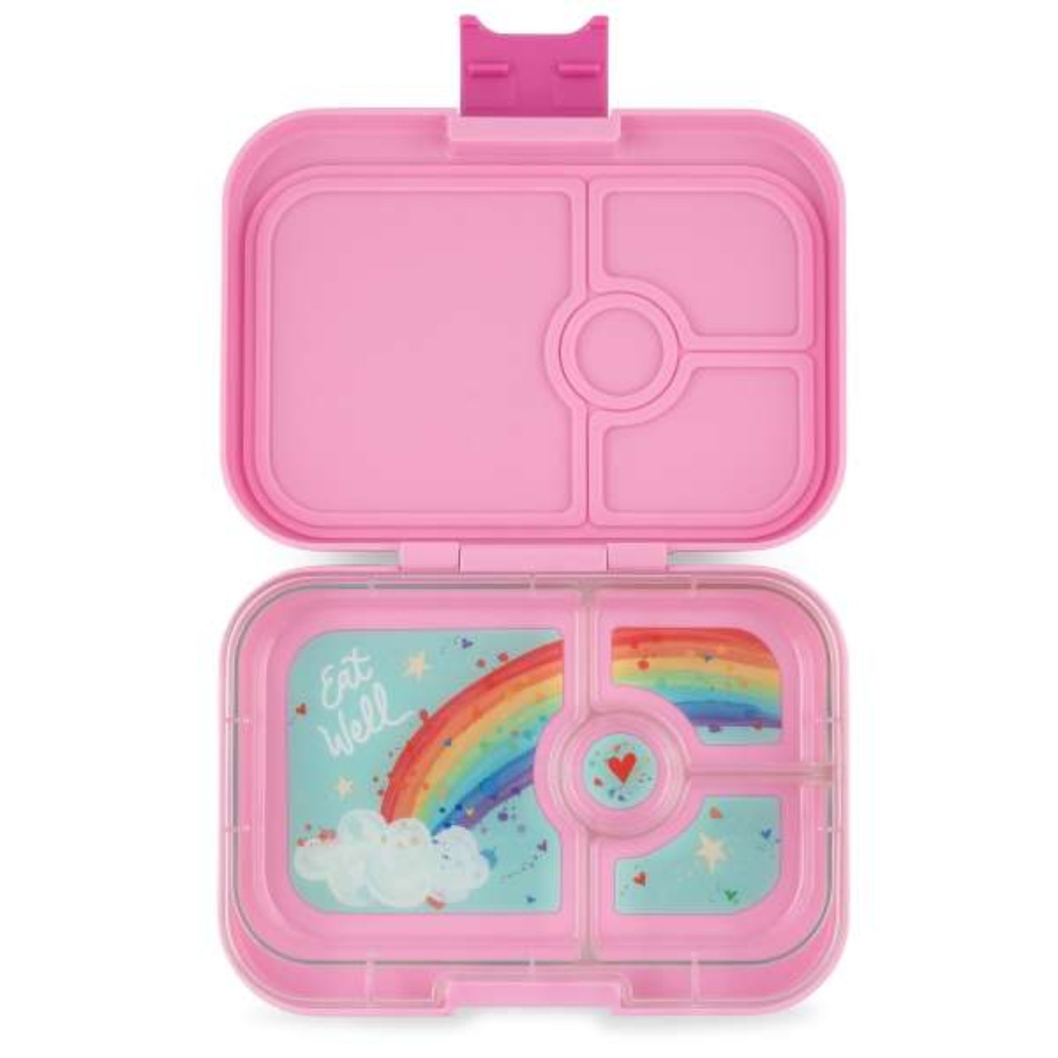 Yumbox Panino śniadaniówka dla dzieci Power Pink/Rainbow– 4 przegródki, szczelna pokrywka, idealny lunchbox do szkoły i przedszkola, kolor: różowy