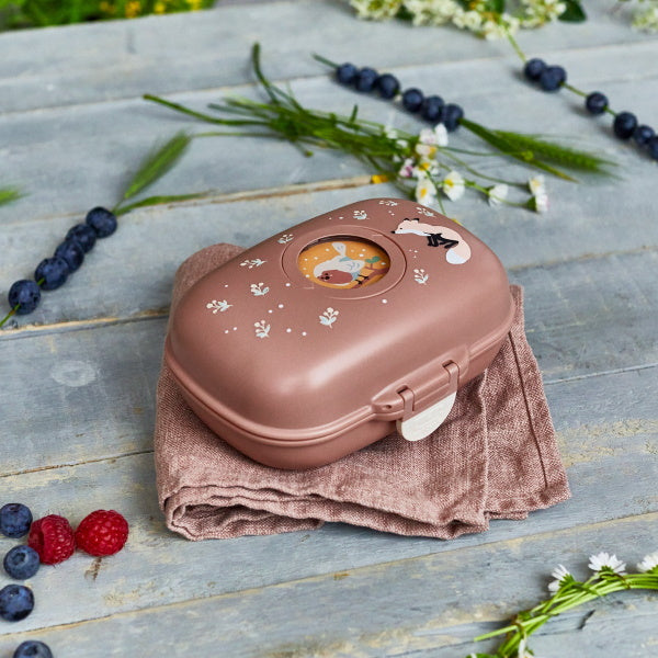 Monbento Gram Fox – kompaktowy lunchbox dla dzieci. Lekki, szczelny i bez BPA. Idealny na kanapki, owoce i przekąski do szkoły i na wycieczkę, wzór: lis