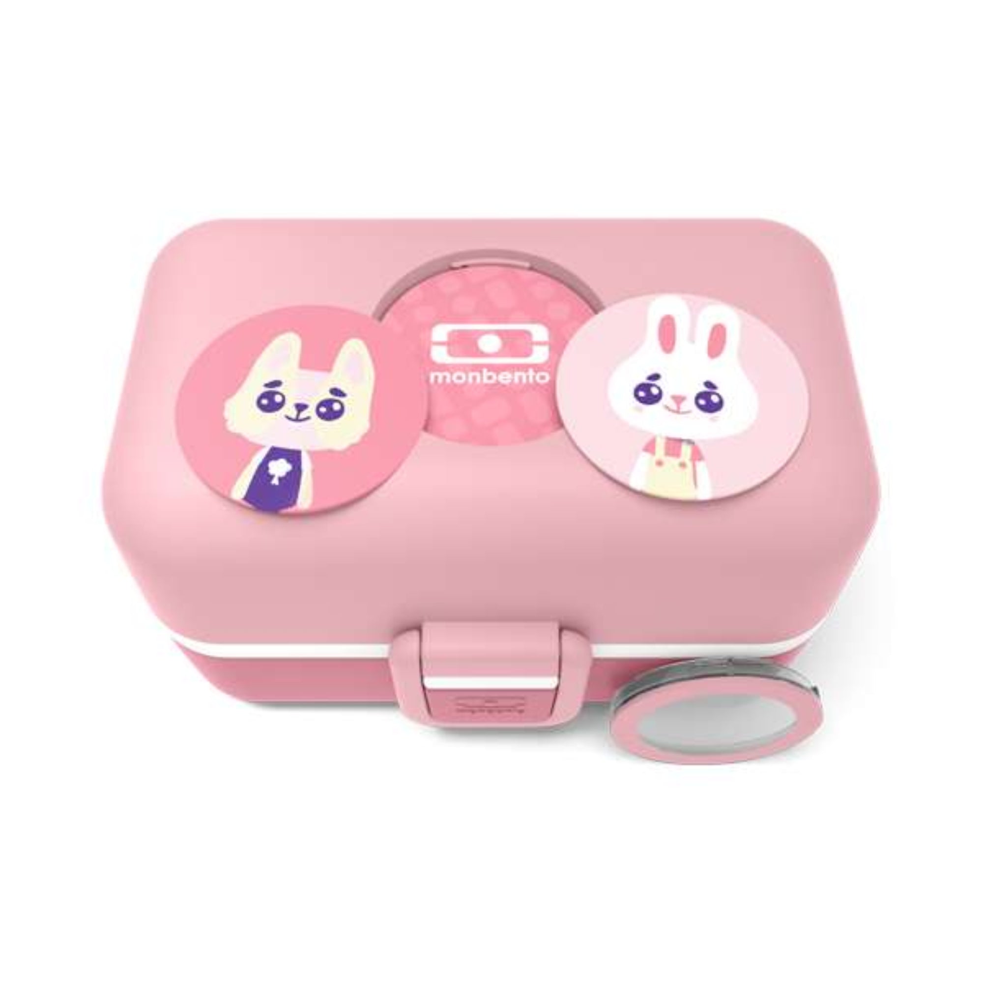 Monbento Tresor Blush – lunchbox dla dzieci z 3 pojemnikami. Lekki, szczelny i łatwy w otwieraniu. Idealny do szkoły, na wycieczkę i piknik, kolor: różowy