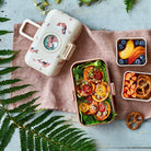 Monbento Tresor Fox – lunchbox dla dzieci z 3 pojemnikami. Lekki, szczelny i łatwy w otwieraniu. Idealny do szkoły, na wycieczkę i piknik, wzór: lis