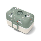 Monbento Tresor Racoon– lunchbox dla dzieci z 3 pojemnikami. Lekki, szczelny i łatwy w otwieraniu. Idealny do szkoły, na wycieczkę i piknik, wzór: szop