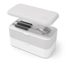 Monbento Slim Box Onyx – stalowe, kompaktowe sztućce w etui, idealne do lunchboxa i podróży, kolor: czarny