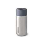 Kubek termiczny Black+Blum Travel Cup 340 ml – szary, stal nierdzewna, system blokady, szczelność 100%. Idealny do pracy, auta i na spacer
