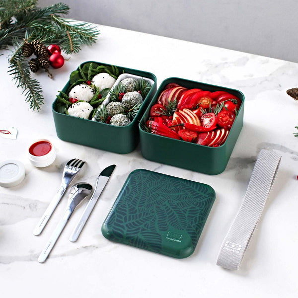  Monbento Square Jungle – francuski lunchbox 1,7 l z dwoma pojemnikami i separatorem. Szczelny, trwały i bez BPA. Idealny do pracy, szkoły i podróży, kolor: zielony