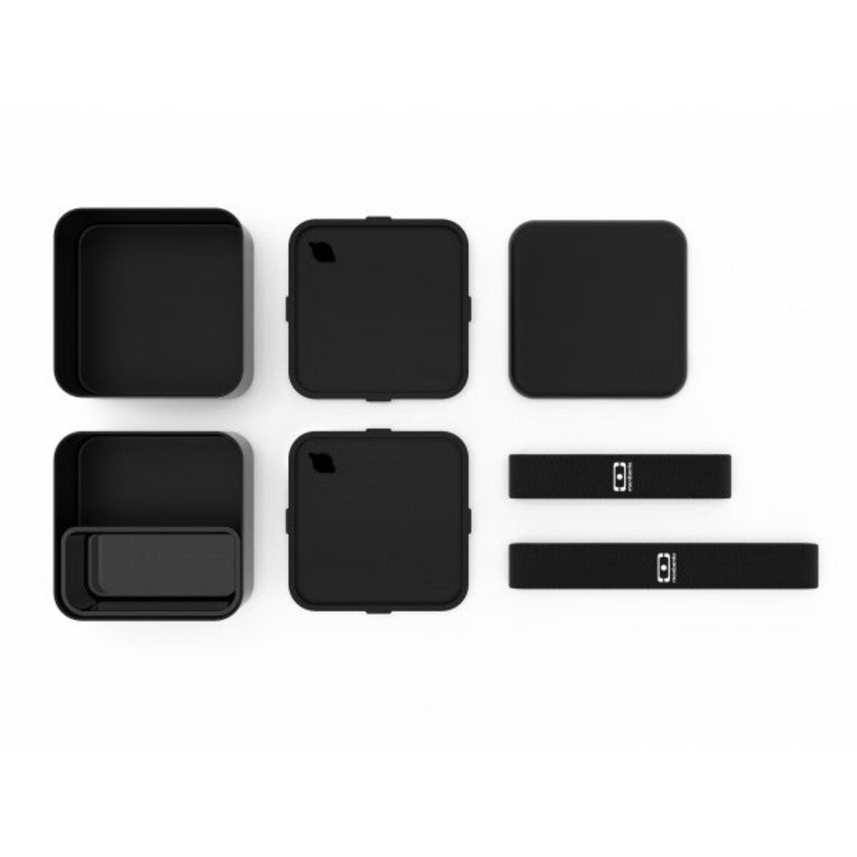Monbento Square Onyx – francuski lunchbox 1,7 l z dwoma pojemnikami i separatorem. Szczelny, trwały i bez BPA. Idealny do pracy, szkoły i podróży, kolor: czarny
