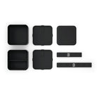 Monbento Square Onyx – duży czarny bento box dla mężczyzn do pracy