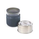 Black+Blum Lunch Bowl S grafitowy – szklany pojemnik z włóknem drewnianym i silikonowym wieczkiem. Szczelny, stylowy i odporny na wysokie temperatury