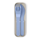 Monbento Pocket Color Infinity – zestaw 3w1 sztućców z etui, lekki, wielorazowy, bez BPA, idealny w podróży, kolor: niebieski