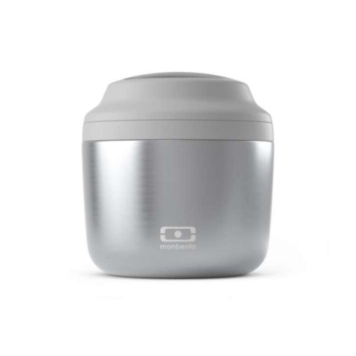 Monbento Element Silver – termos obiadowy 550 ml. Utrzymuje ciepło do 10 h, 100% szczelny, stal nierdzewna 316. Idealny na zupy i obiady w podróży, kolor: srebny