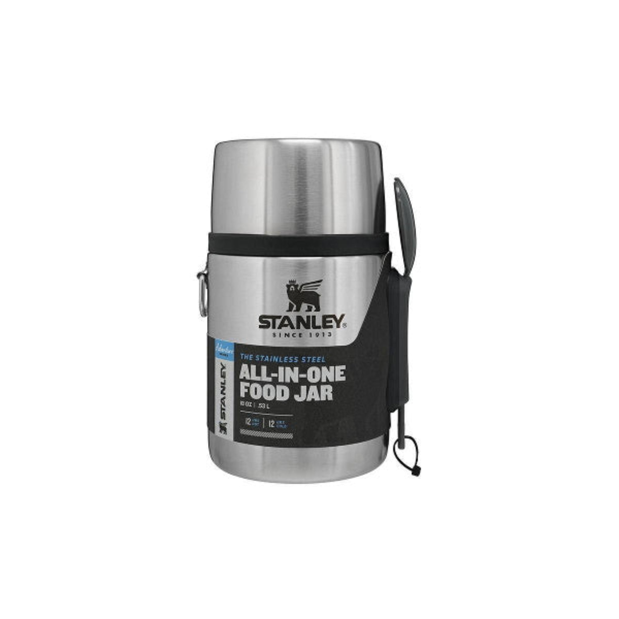 Stanley Adventure – termos obiadowy 12h izolacji, stal nierdzewna 18/8, szeroki wlew 9,4 cm, miska w nakrętce, łyżko-widelec w zestawie.