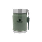 Zielony termos obiadowy Stanley Classic 400 ml – kompaktowy, z izolacją i łyżką.
