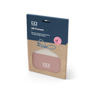 Monbento Pochette L Flamingo– lekka torba na lunchbox, imitacja lnu, zawiązywana, stylowa i ekologiczna. Idealna do pracy i szkoły, kolor: rozowy